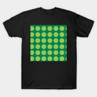 Green Polka Dots Seamless Repeat Pattern T-Shirt